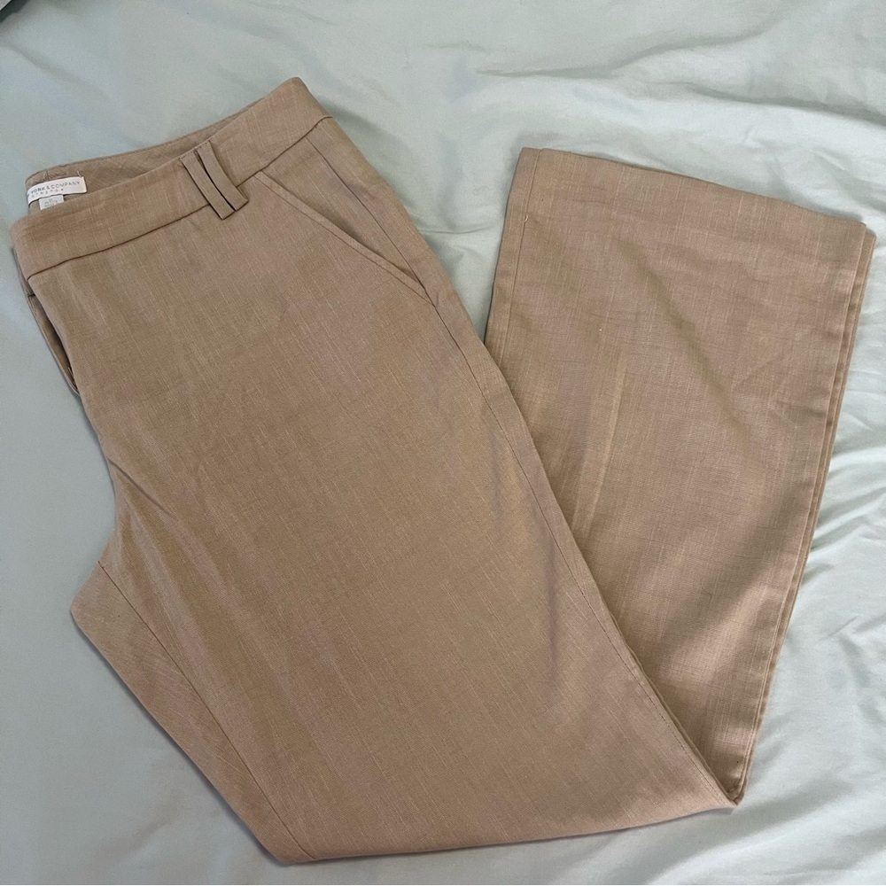 New York & Company Stretch Tan Wide Leg Pants Size 12P